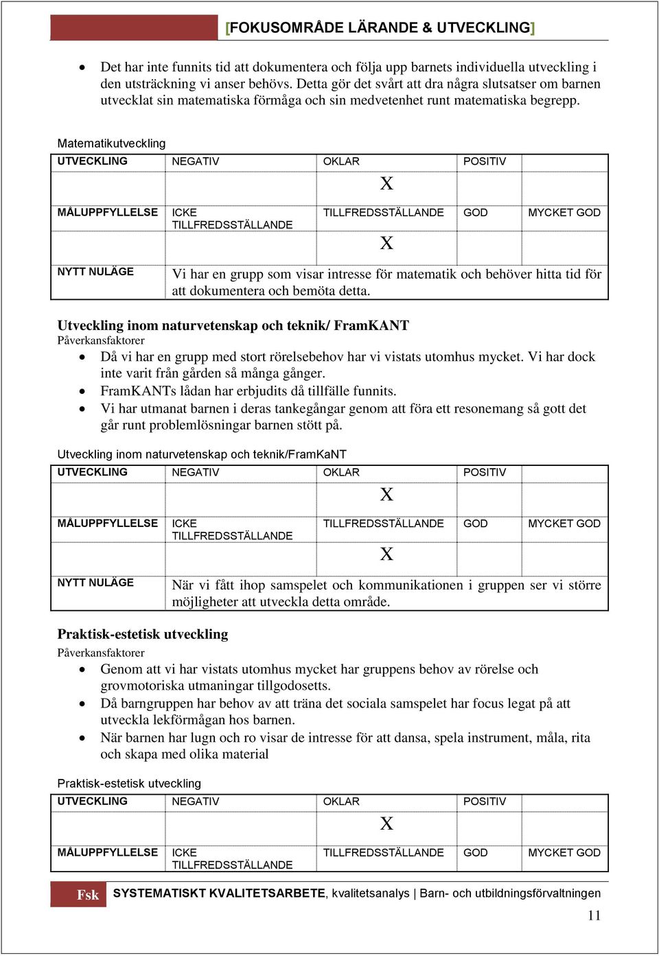 Matematikutveckling UTVECKLING NEGATIV OKLAR POSITIV MÅLUPPFYLLELSE ICKE TILLFREDSSTÄLLANDE TILLFREDSSTÄLLANDE GOD MYCKET GOD NYTT NULÄGE Vi har en grupp som visar intresse för matematik och behöver