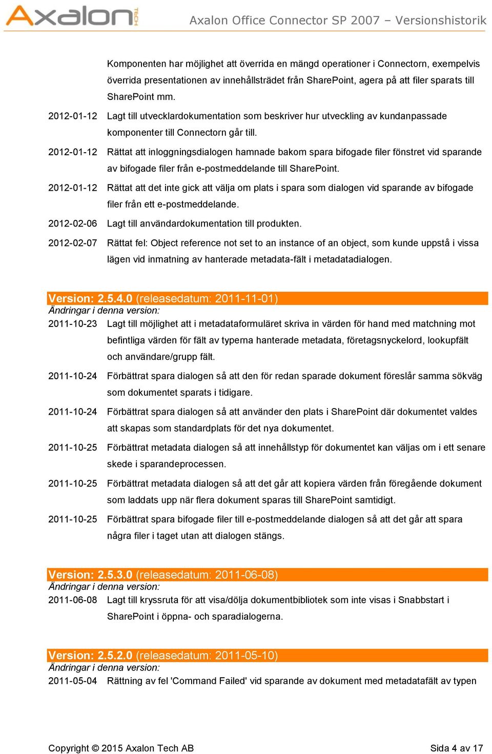 2012-01-12 Rättat att inloggningsdialogen hamnade bakom spara bifogade filer fönstret vid sparande av bifogade filer från e-postmeddelande till SharePoint.