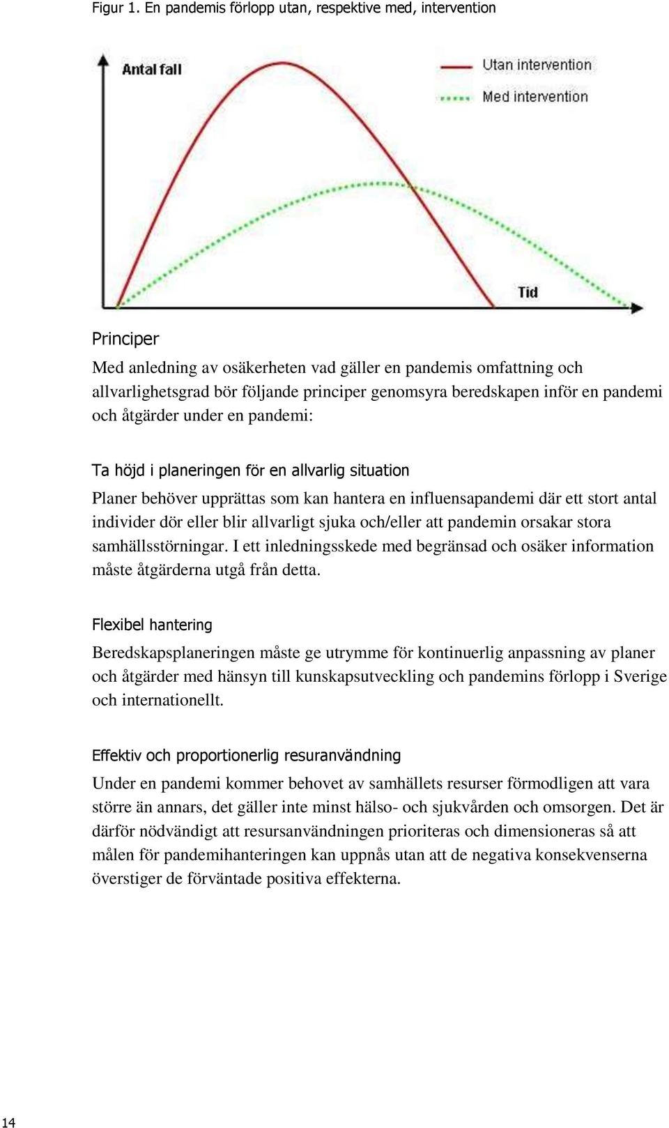 inför en pandemi och åtgärder under en pandemi: Ta höjd i planeringen för en allvarlig situation Planer behöver upprättas som kan hantera en influensapandemi där ett stort antal individer dör eller