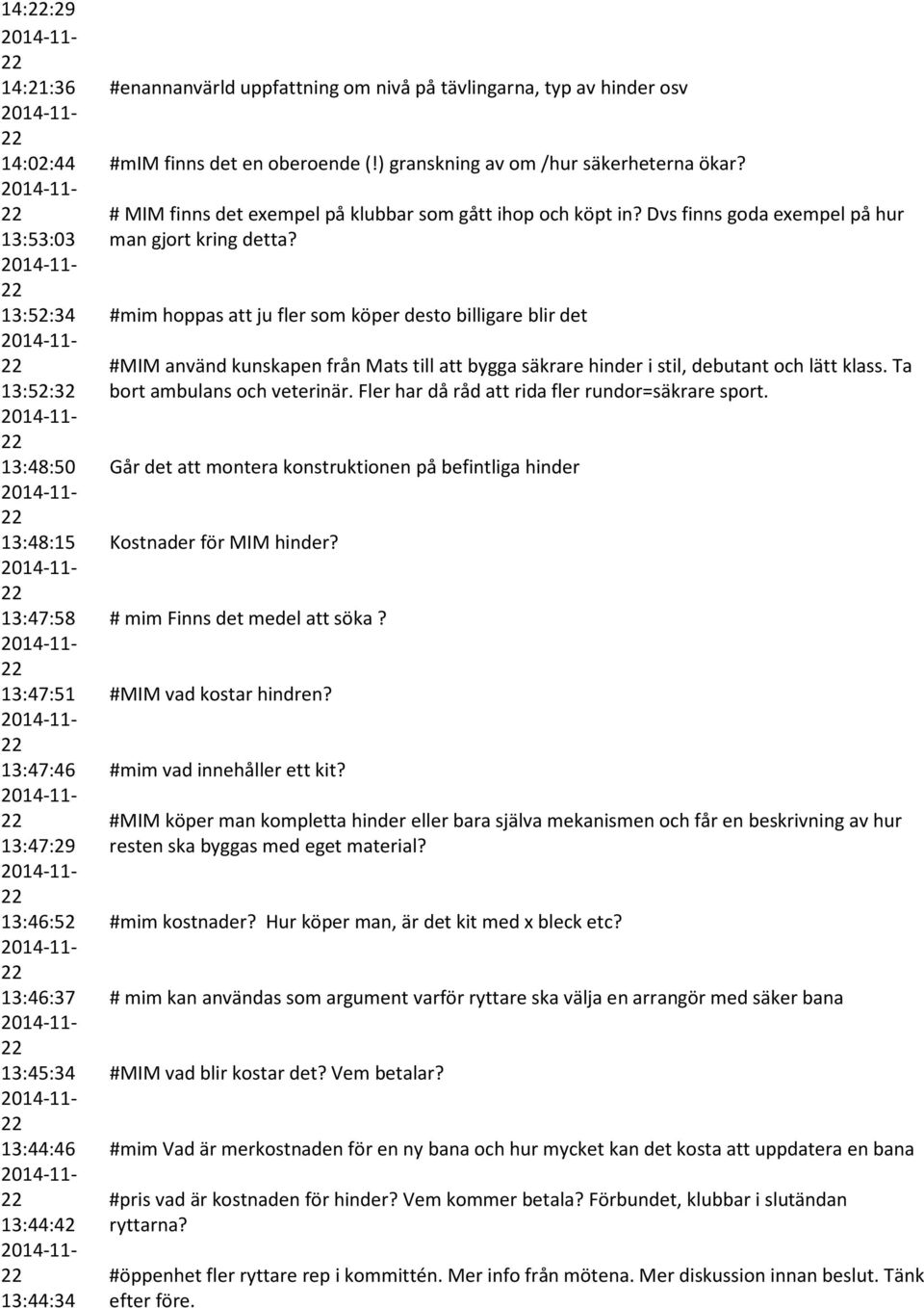 13:52:34 #mim hoppas att ju fler som köper desto billigare blir det 13:52:32 #MIM använd kunskapen från Mats till att bygga säkrare hinder i stil, debutant och lätt klass.