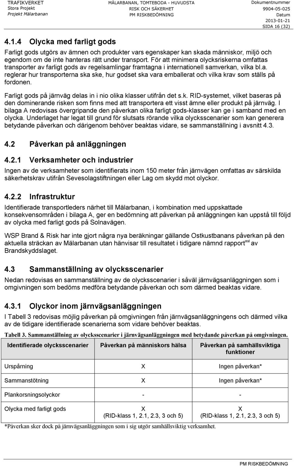 Farligt gods på järnväg delas in i nio olika klasser utifrån det s.k. RID-systemet, vilket baseras på den dominerande risken som finns med att transportera ett visst ämne eller produkt på järnväg.