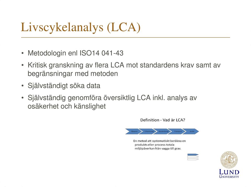 begränsningar med metoden Självständigt söka data