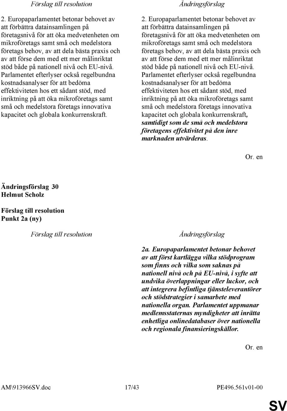 Parlamentet efterlyser också regelbundna kostnadsanalyser för att bedöma effektiviteten hos ett sådant stöd, med inriktning på att öka mikroföretags samt små och medelstora företags innovativa