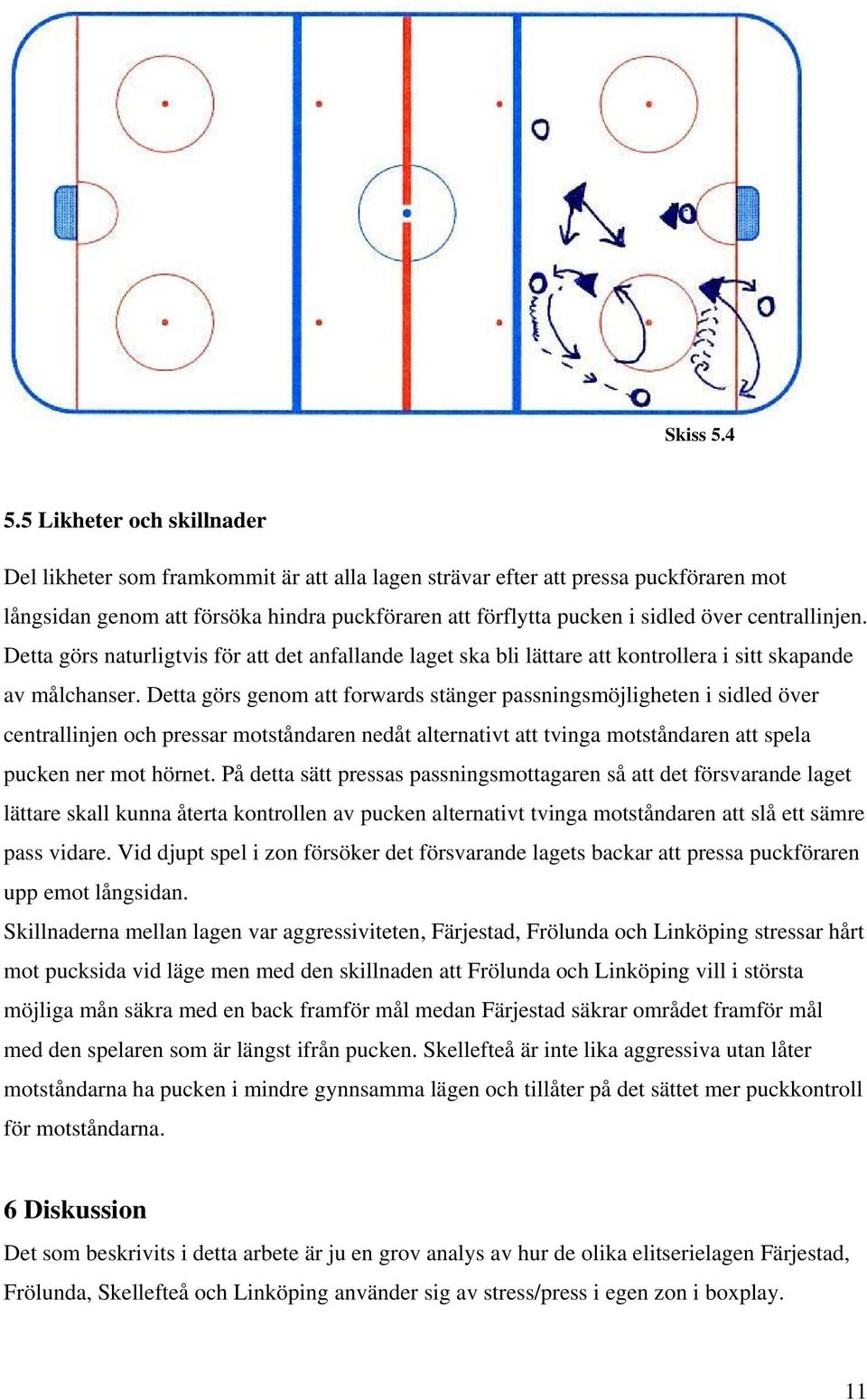 centrallinjen. Detta görs naturligtvis för att det anfallande laget ska bli lättare att kontrollera i sitt skapande av målchanser.