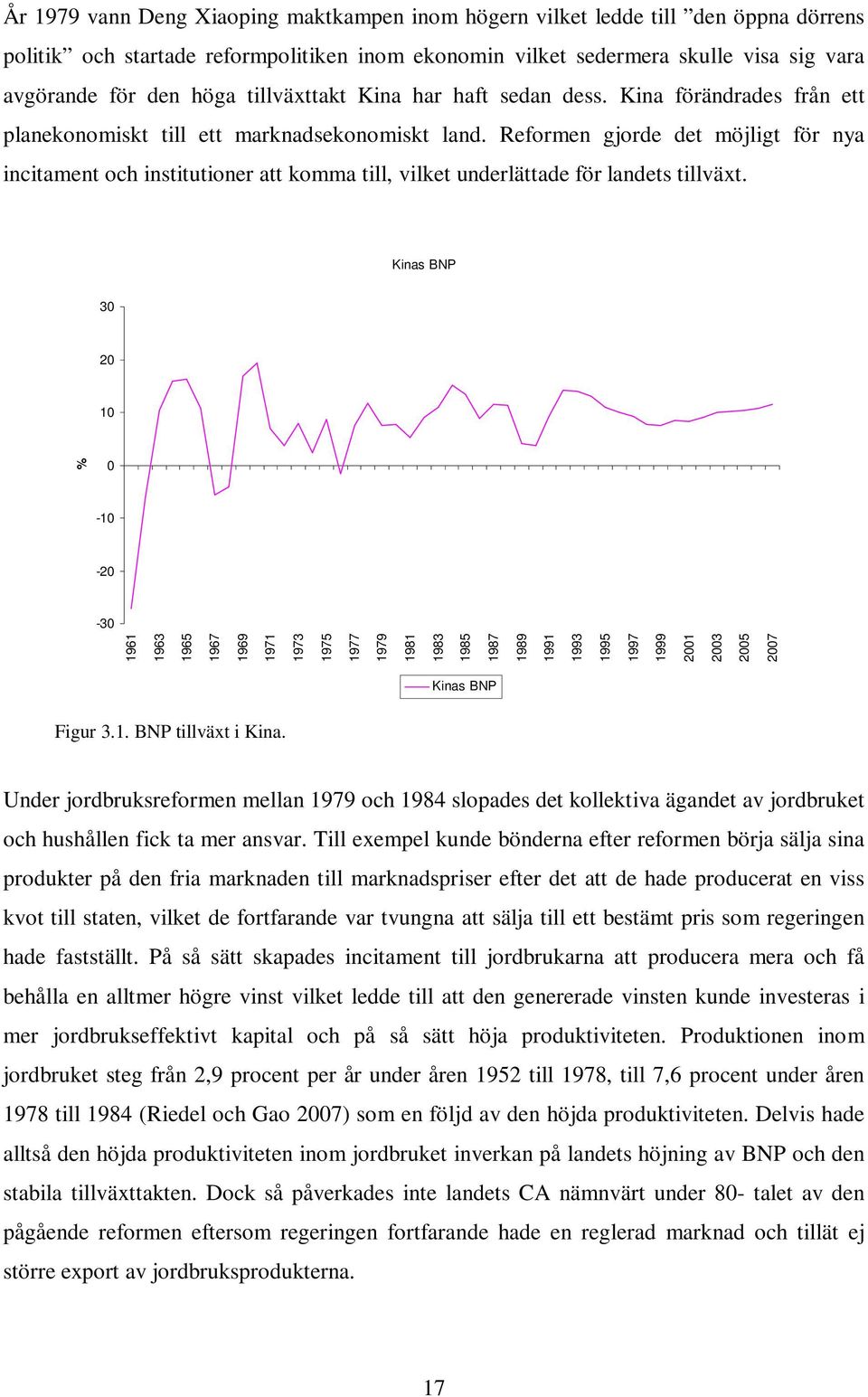 Reformen gjorde det möjligt för nya incitament och institutioner att komma till, vilket underlättade för landets tillväxt.