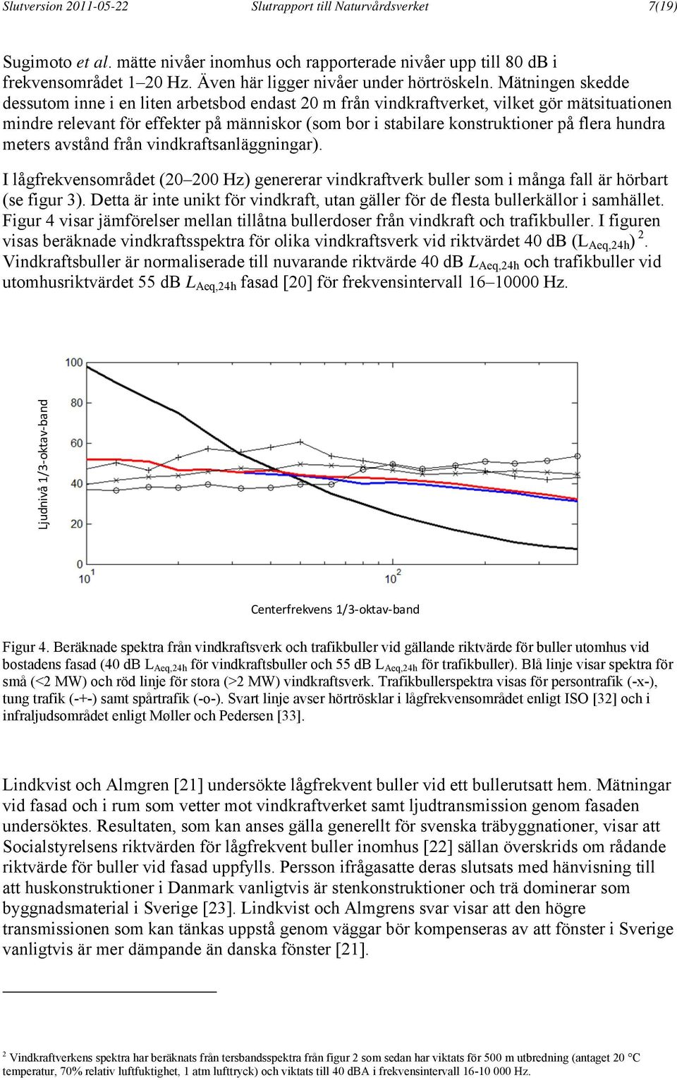 Mätningen skedde dessutom inne i en liten arbetsbod endast 20 m från vindkraftverket, vilket gör mätsituationen mindre relevant för effekter på människor (som bor i stabilare konstruktioner på flera