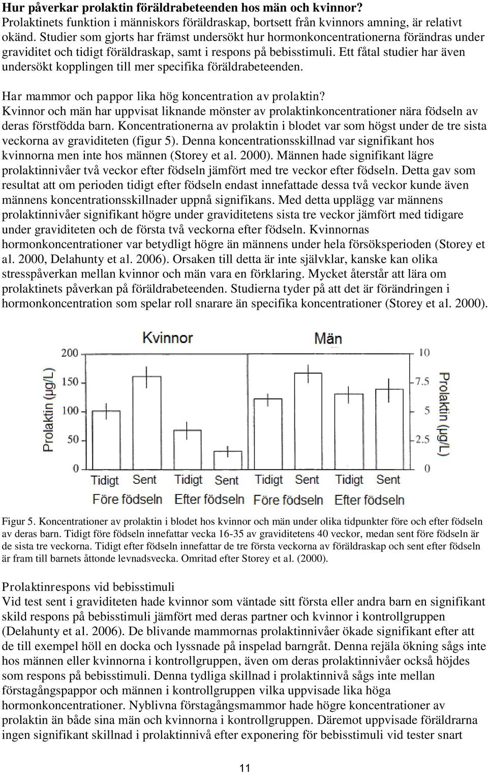 Ett fåtal studier har även undersökt kopplingen till mer specifika föräldrabeteenden. Har mammor och pappor lika hög koncentration av prolaktin?