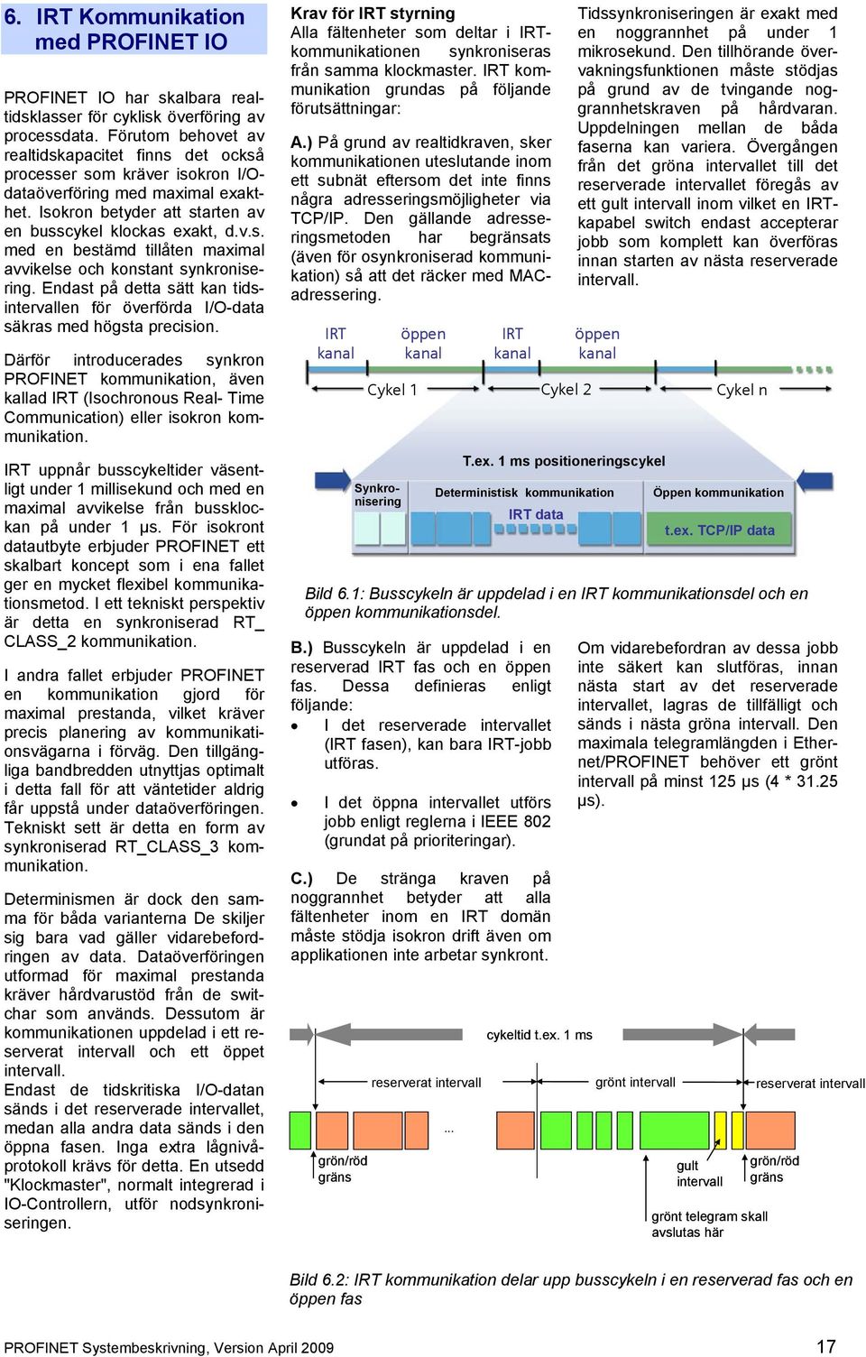 Endast på detta sätt kan tidsintervallen för överförda I/O-data säkras med högsta precision.