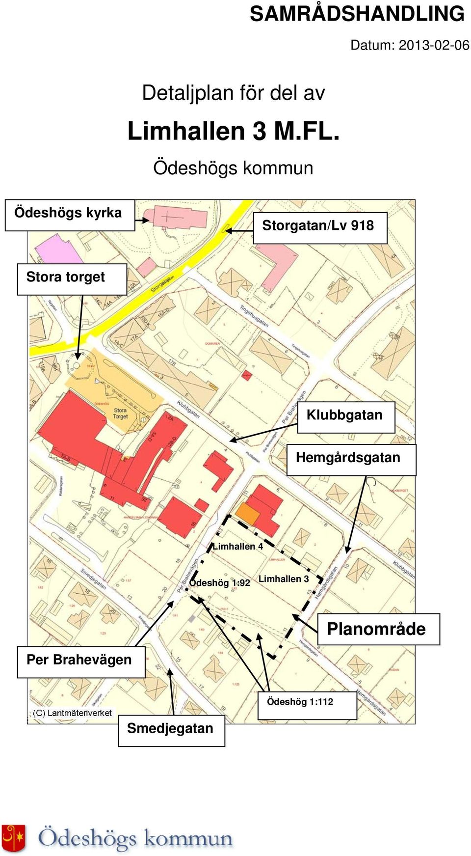 Ödeshögs kommun Ödeshögs kyrka Storgatan/Lv 918 Stora torget