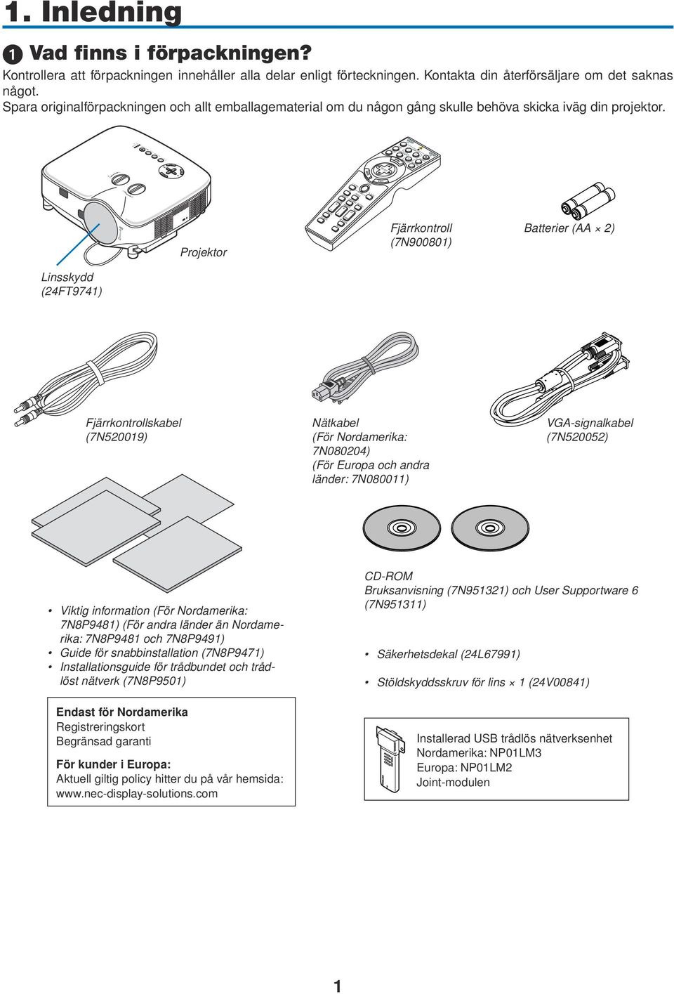 Spara originalförpackningen och allt emballagematerial om du någon gång skulle behöva skicka iväg din projektor.