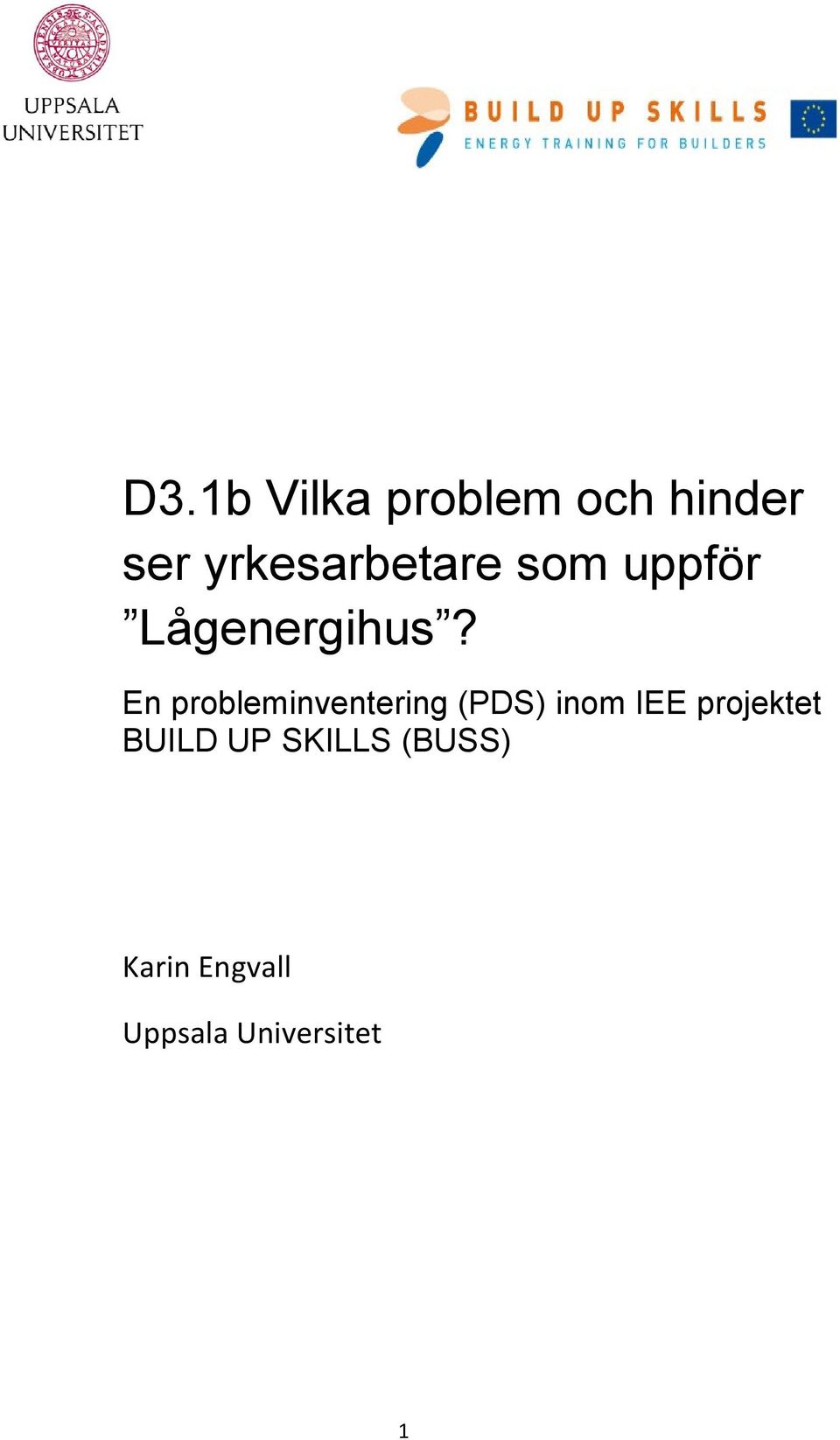 En probleminventering (PDS) inom IEE