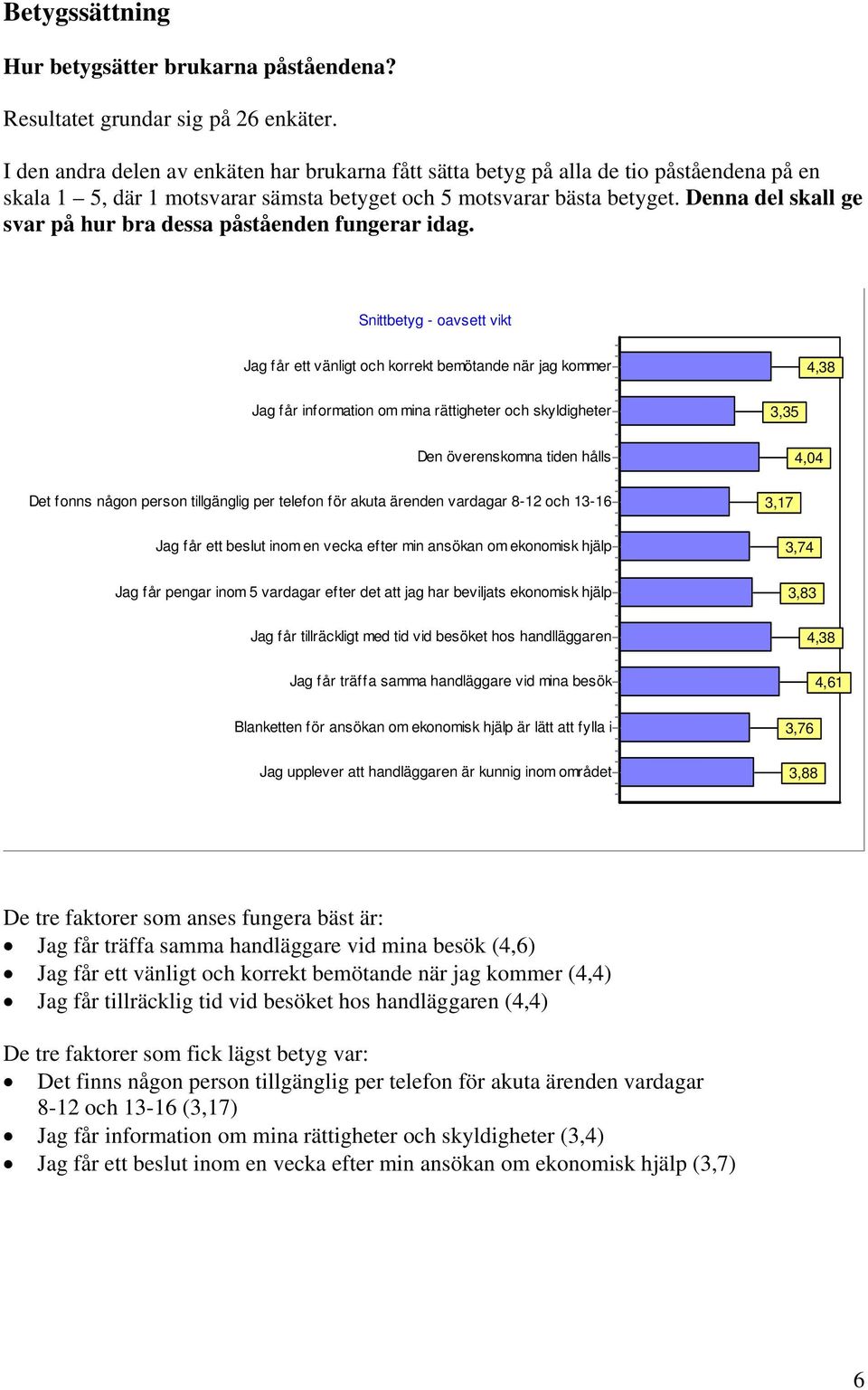 Denna del skall ge svar på hur bra dessa påståenden fungerar idag.