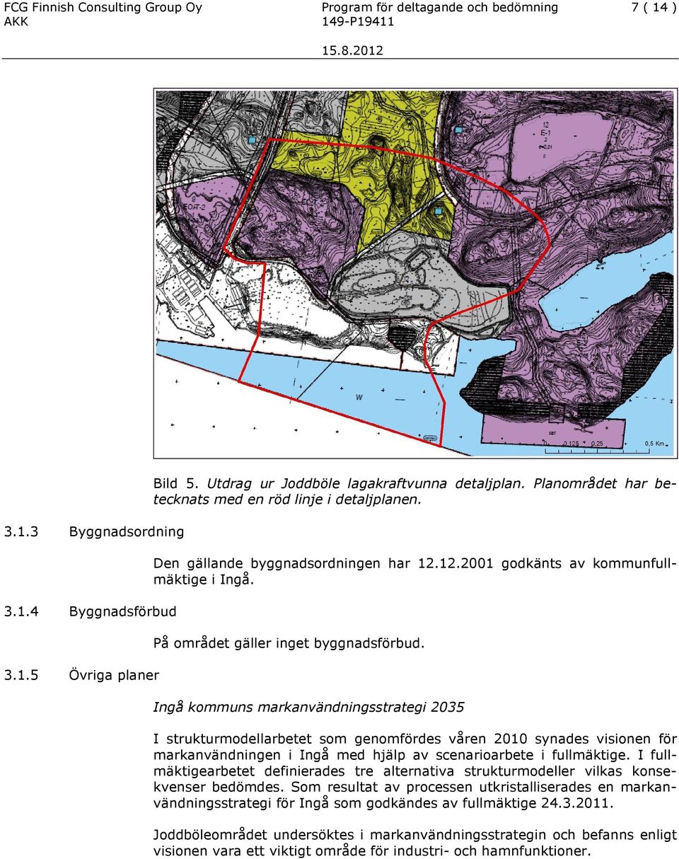 Ingå kommuns markanvändningsstrategi 2035 I strukturmodellarbetet som genomfördes våren 2010 synades visionen för markanvändningen i Ingå med hjälp av scenarioarbete i fullmäktige.