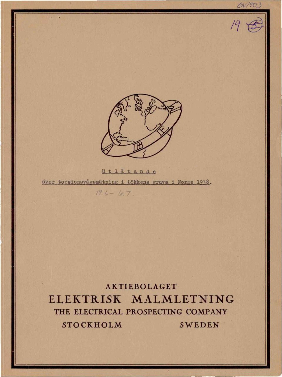 AKTEBOLAGET ELEKTRSK MALMLETNNG