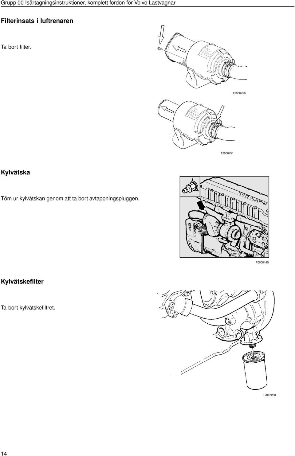 genom att ta bort avtappningspluggen.