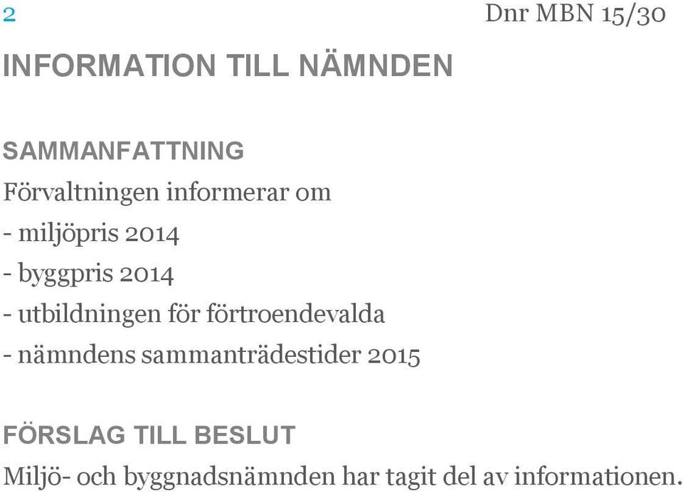 utbildningen för förtroendevalda - nämndens