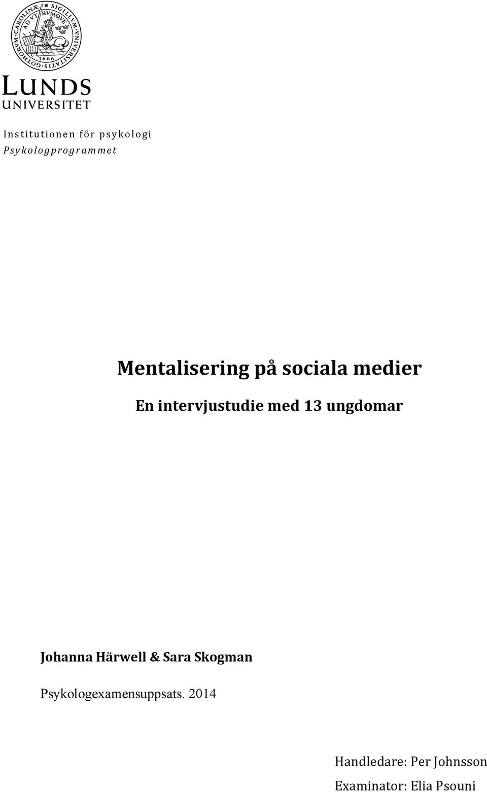 En+intervjustudie+med+13+ungdomar+ + + + + + +