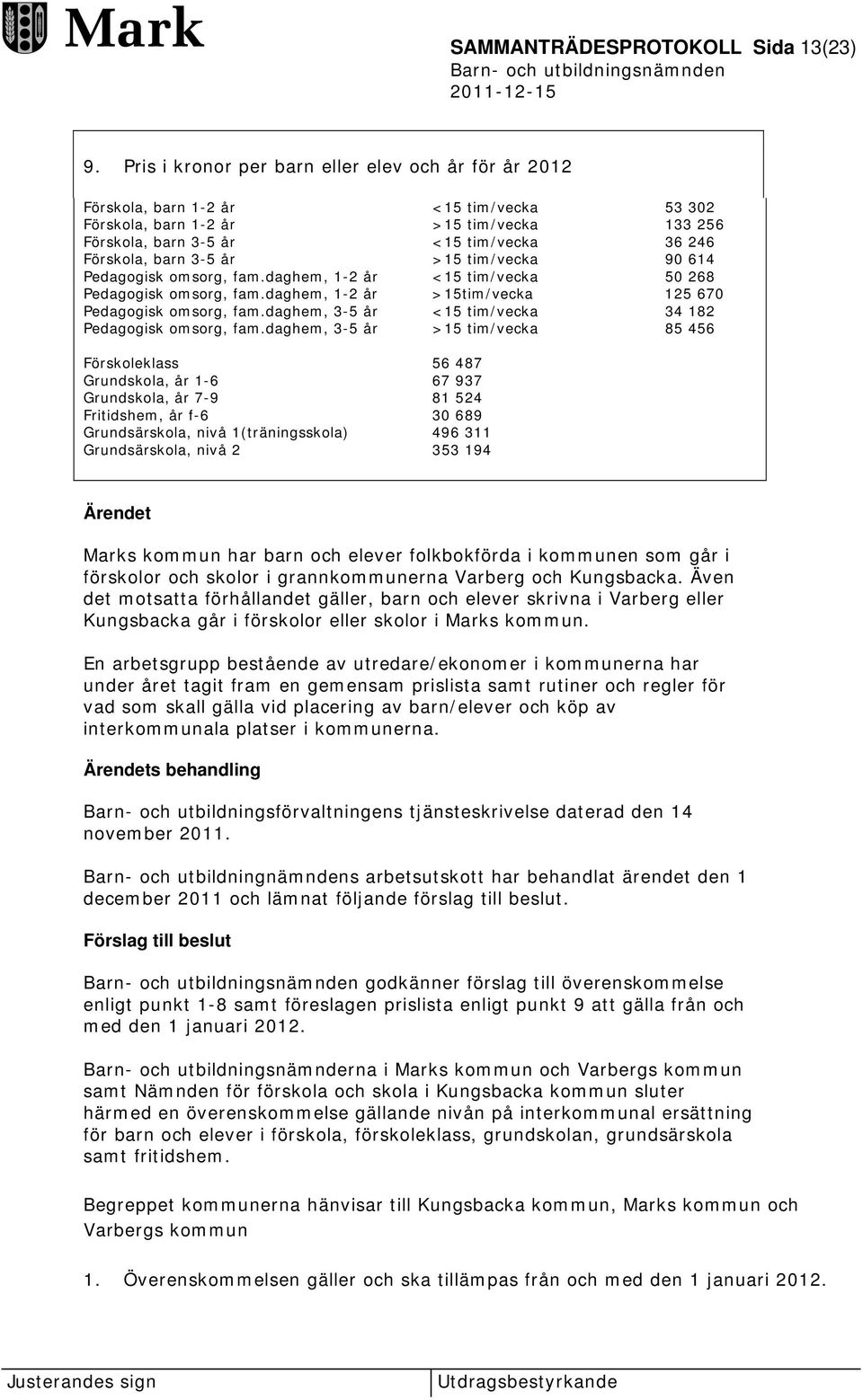 3-5 år >15 tim/vecka 90 614 Pedagogisk omsorg, fam.daghem, 1-2 år <15 tim/vecka 50 268 Pedagogisk omsorg, fam.daghem, 1-2 år >15tim/vecka 125 670 Pedagogisk omsorg, fam.