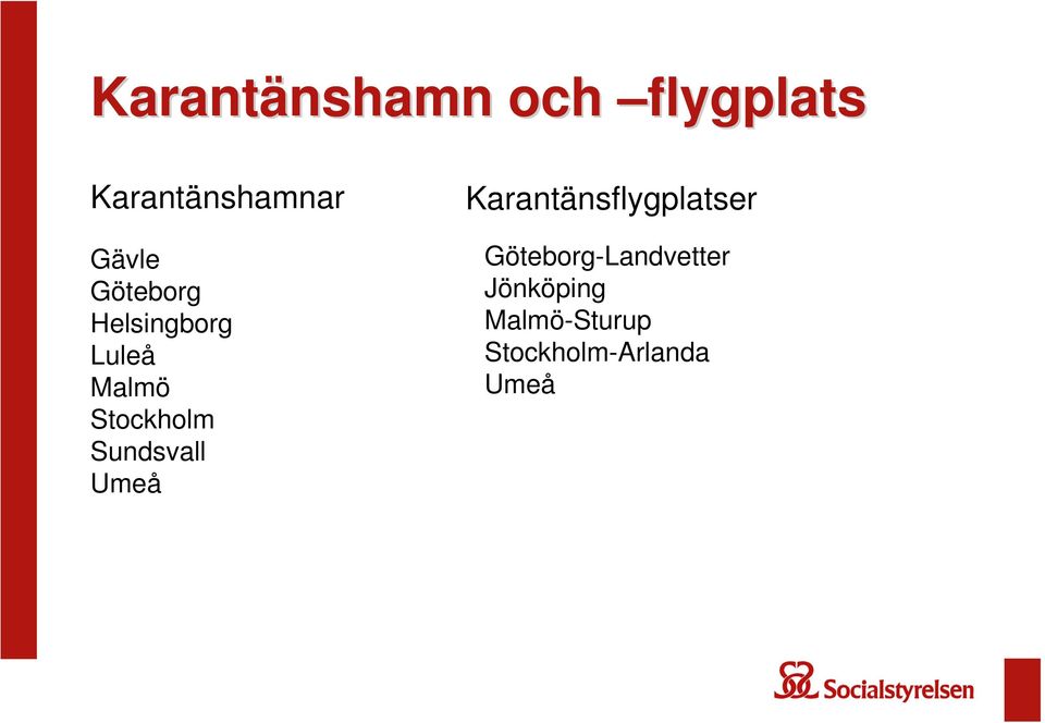 Sundsvall Umeå Karantänsflygplatser