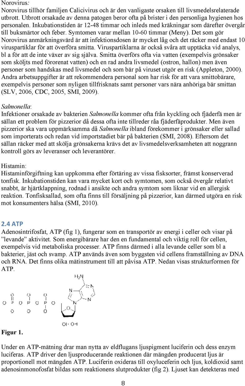 Inkubationstiden är 12-48 timmar och inleds med kräkningar som därefter övergår till buksmärtor och feber. Symtomen varar mellan 10-60 timmar (Meny).