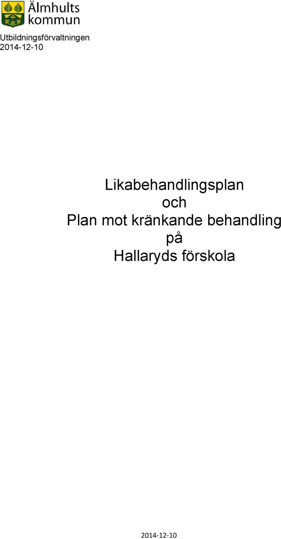 och Plan mot kränkande