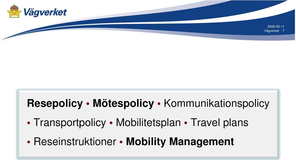 Transportpolicy Mobilitetsplan