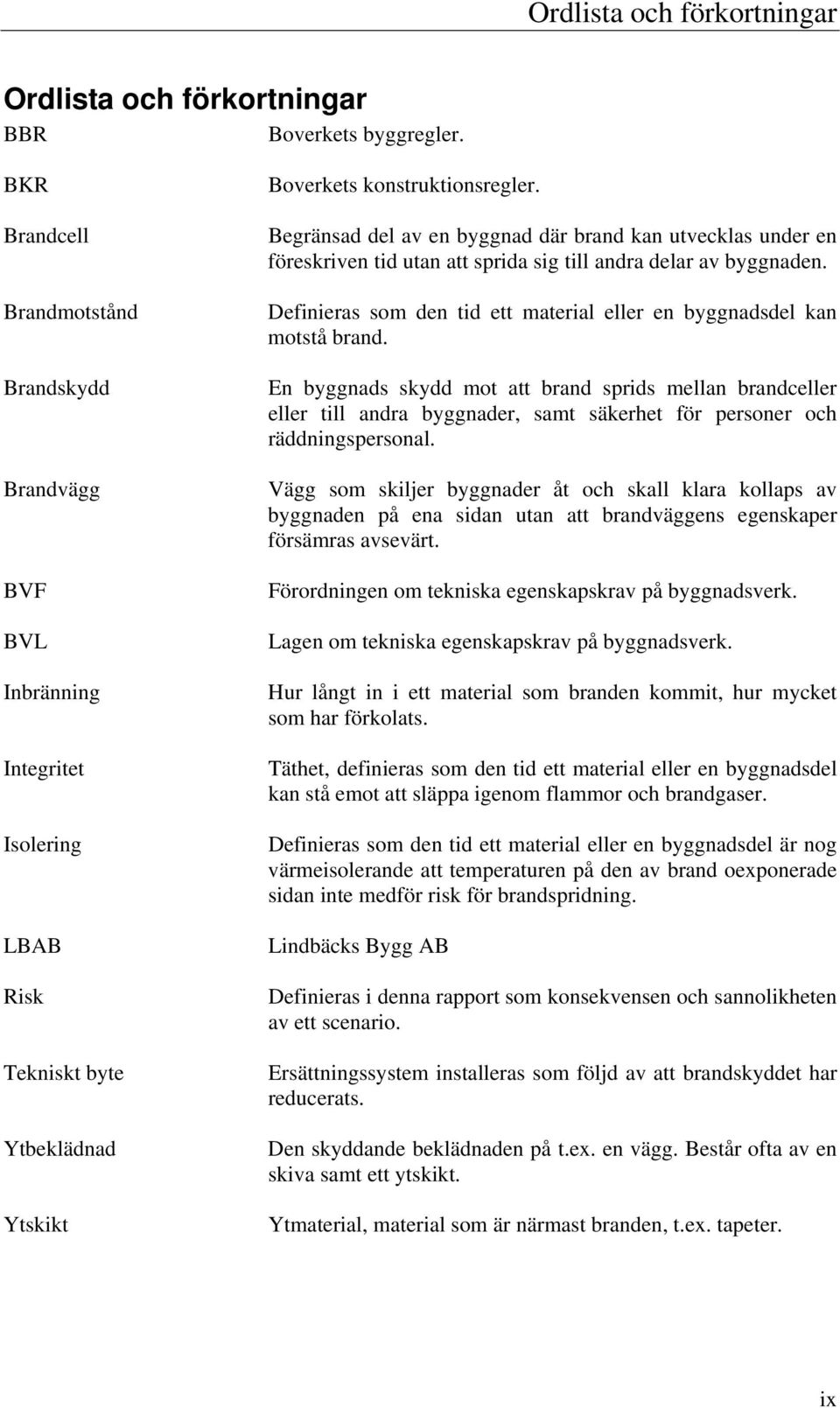 Begränsad del av en byggnad där brand kan utvecklas under en föreskriven tid utan att sprida sig till andra delar av byggnaden.
