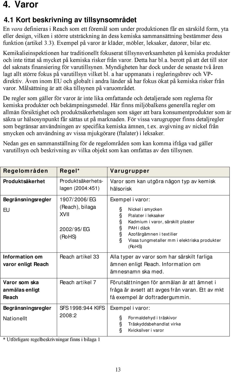 sammansättning bestämmer dess funktion (artikel 3.3). Exempel på varor är kläder, möbler, leksaker, datorer, bilar etc.