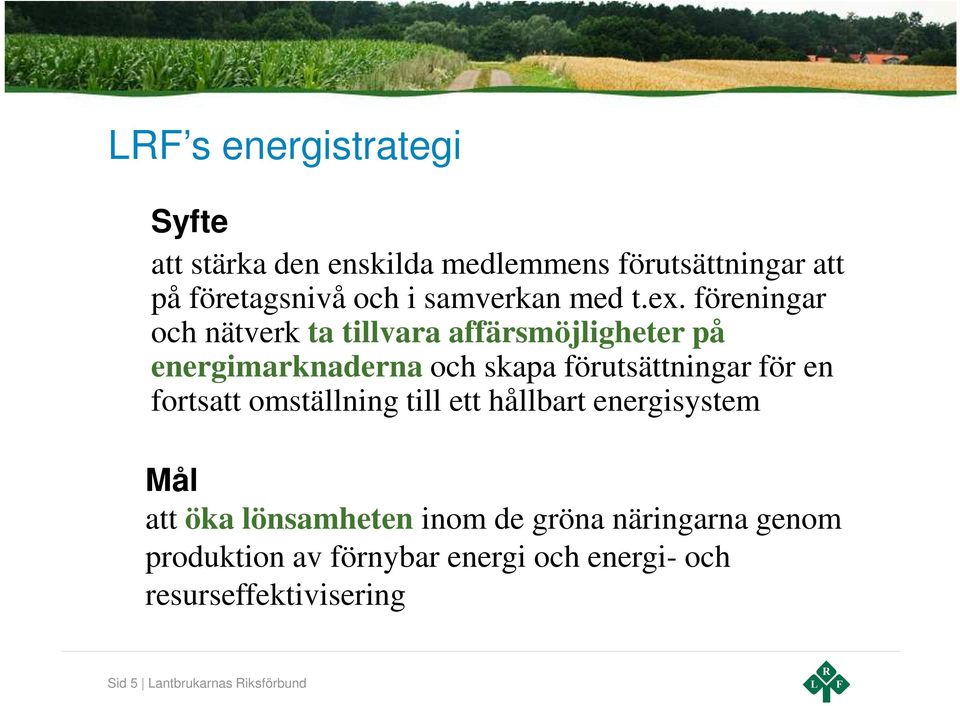 föreningar och nätverk ta tillvara affärsmöjligheter på energimarknaderna och skapa förutsättningar för en