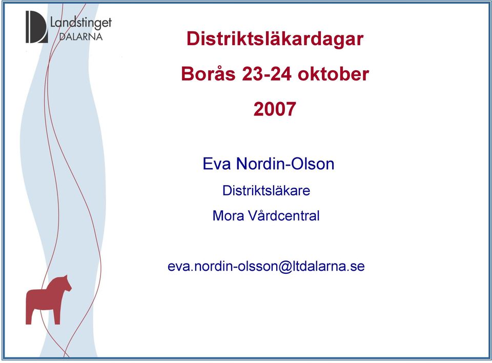 Distriktsläkare Mora