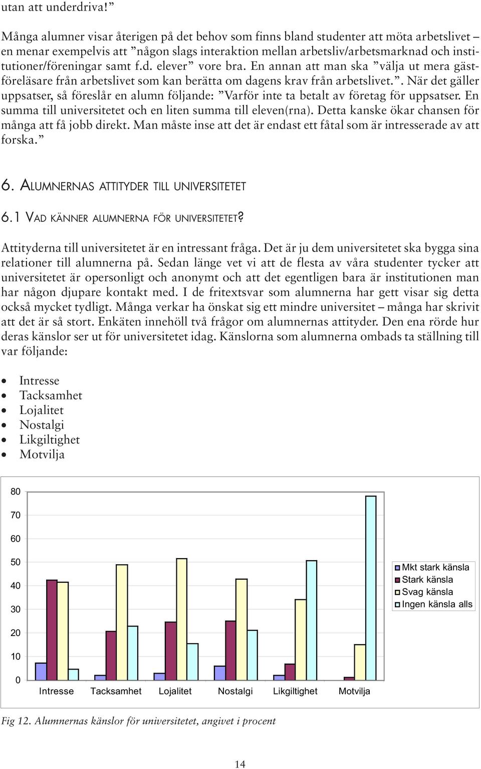 samt f.d. elever vore bra. En annan att man ska välja ut mera gästföreläsare från arbetslivet som kan berätta om dagens krav från arbetslivet.