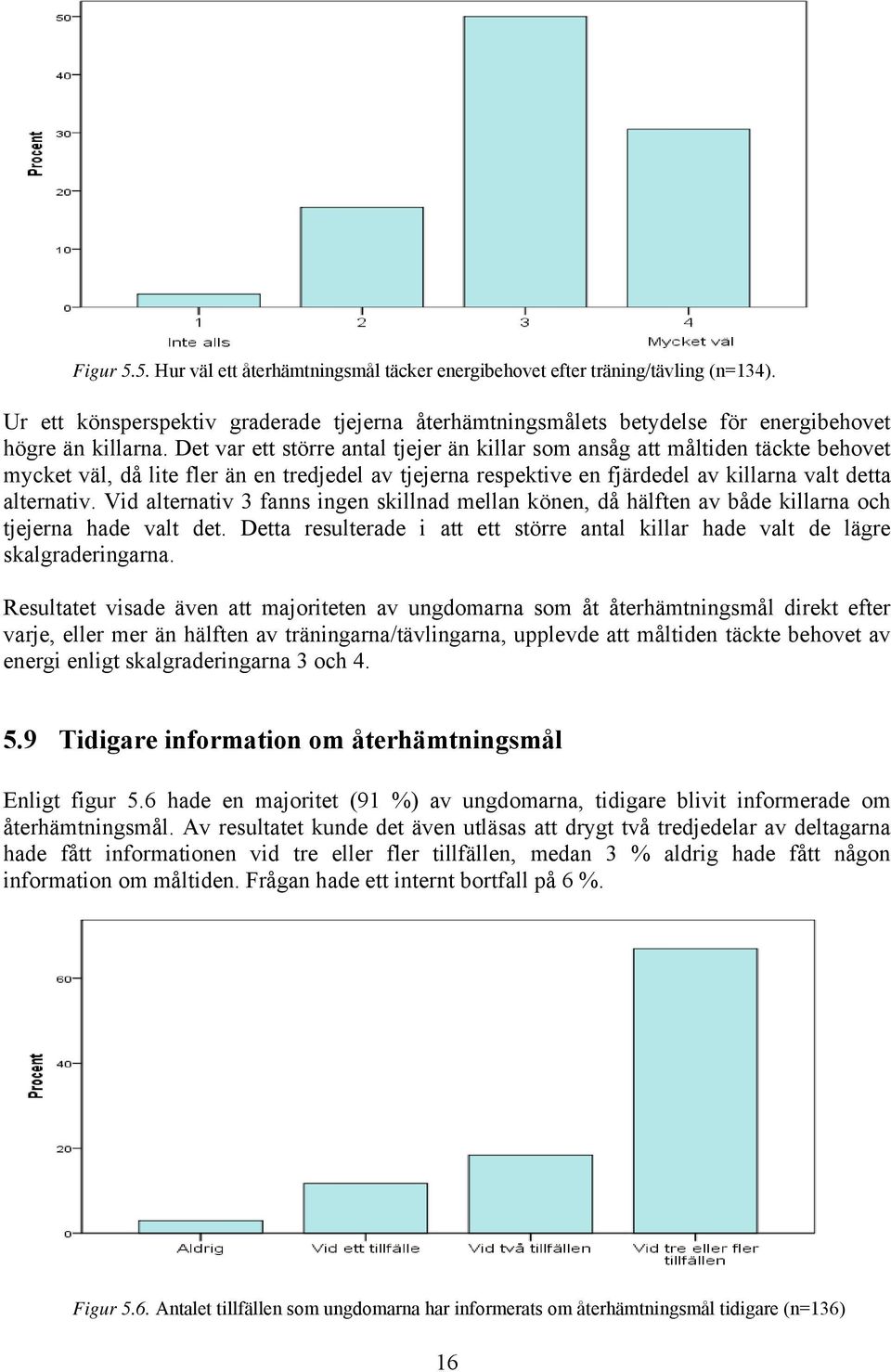 Vid alternativ 3 fanns ingen skillnad mellan könen, då hälften av både killarna och tjejerna hade valt det. Detta resulterade i att ett större antal killar hade valt de lägre skalgraderingarna.