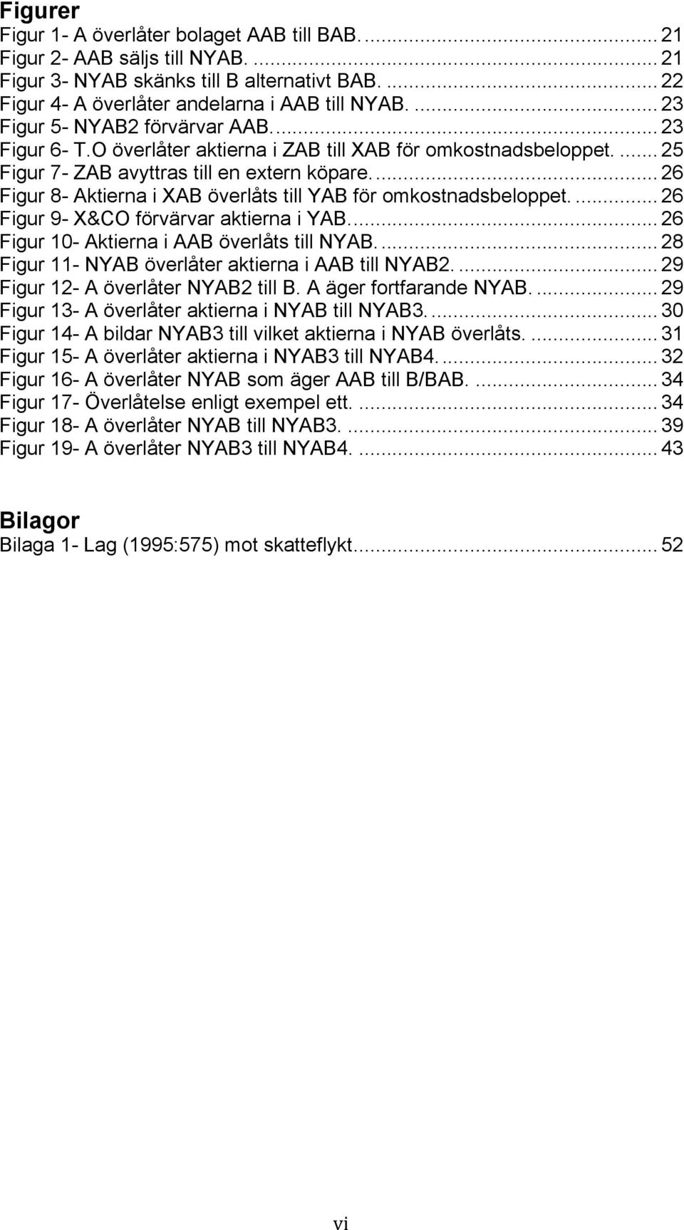 ... 26 Figur 8- Aktierna i XAB överlåts till YAB för omkostnadsbeloppet.... 26 Figur 9- X&CO förvärvar aktierna i YAB.... 26 Figur 10- Aktierna i AAB överlåts till NYAB.