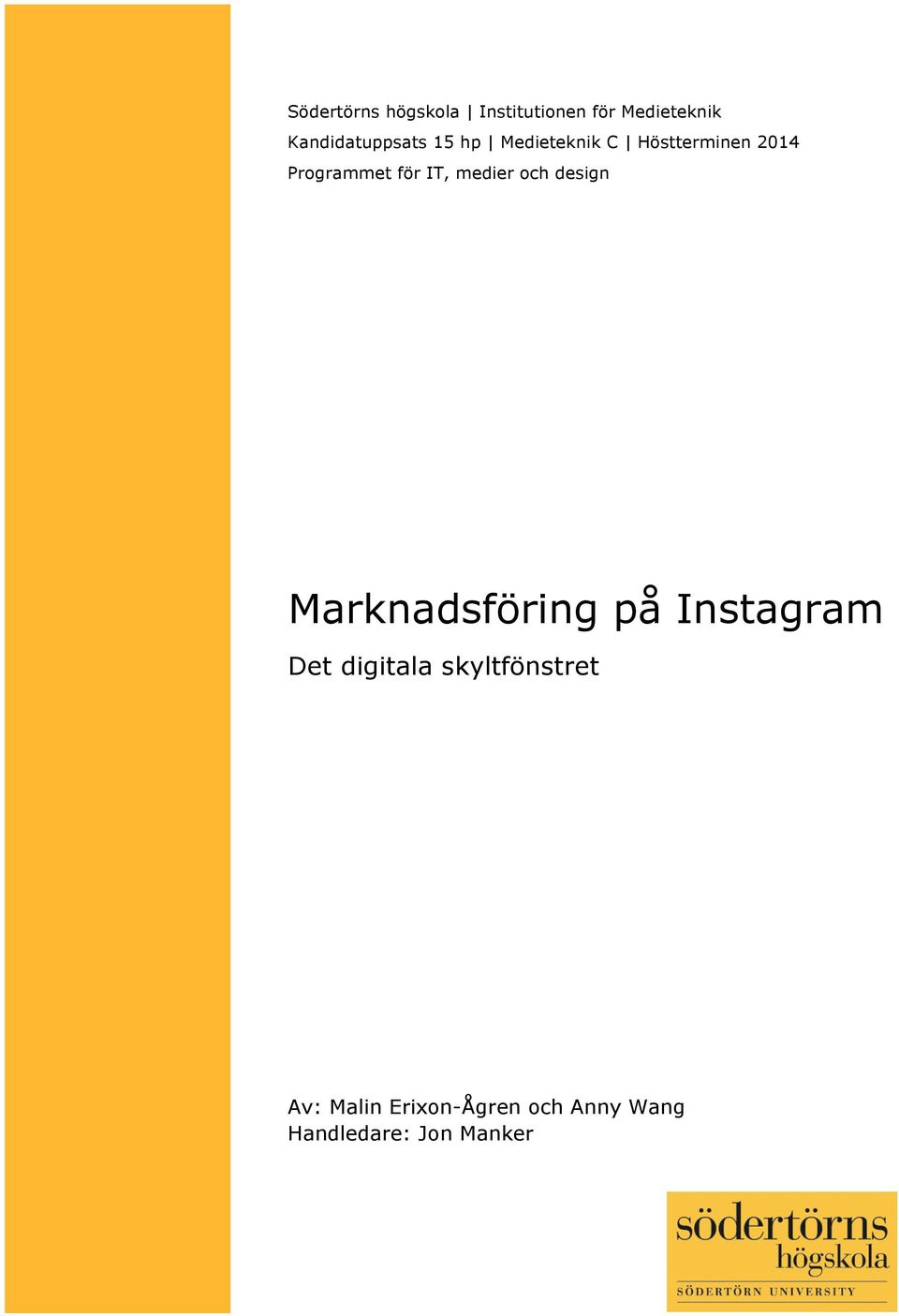 för IT, medier och design Marknadsföring på Instagram Det