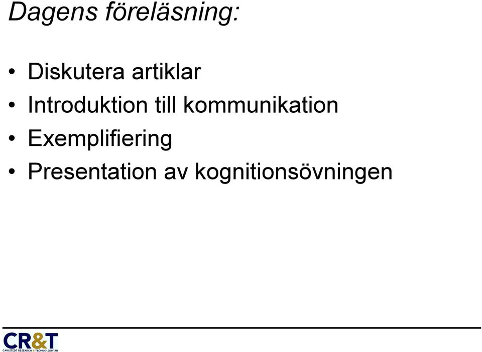 kommunikation Exemplifiering