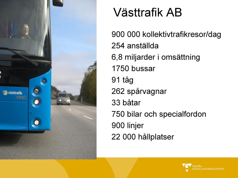 bussar 91 tåg 262 spårvagnar 33 båtar 750