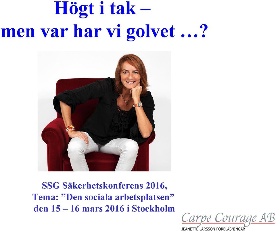 SSG Säkerhetskonferens 2016,