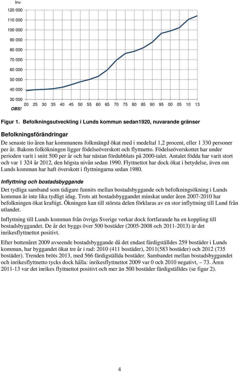 Bakom folkökningen ligger födelseöverskott och flyttnetto. Födelseöverskottet har under perioden varit i snitt 500 per år och har nästan fördubblats på 2000-talet.