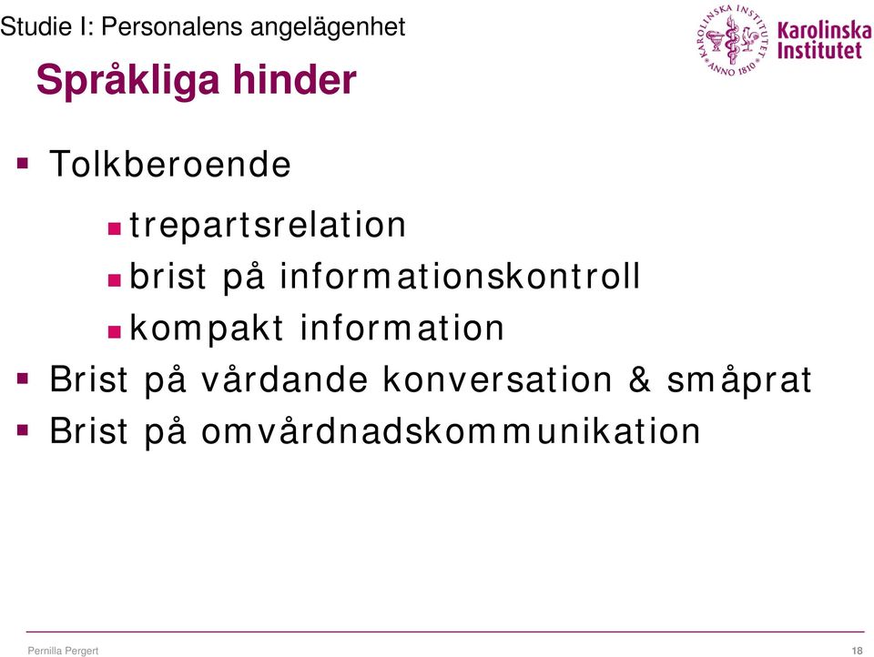 informationskontroll kompakt information Brist på