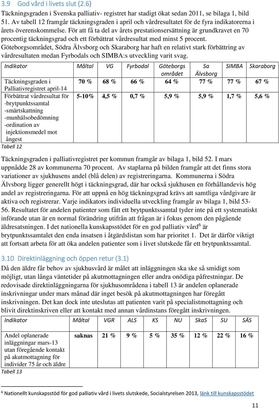 För att få ta del av årets prestationsersättning är grundkravet en 70 procentig täckningsgrad och ett förbättrat vårdresultat med minst 5 procent.