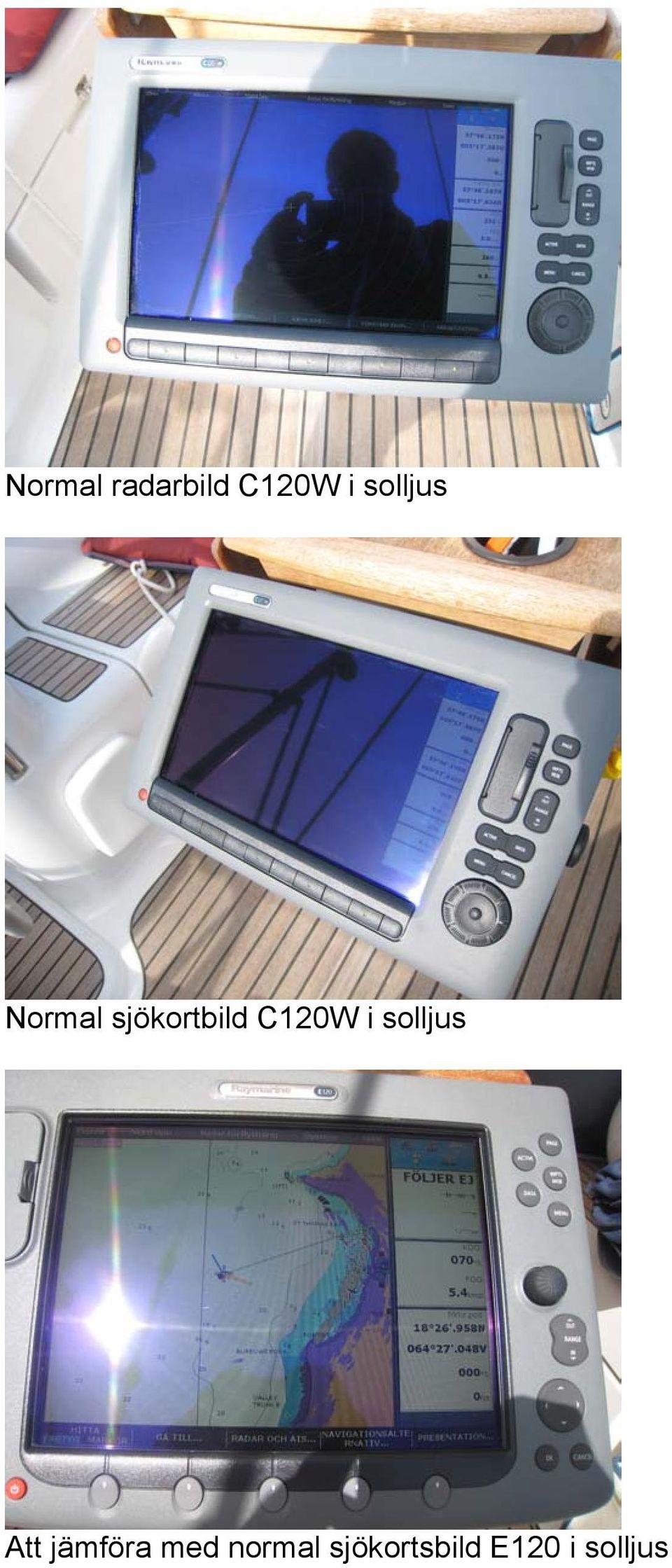 C120W i solljus Att jämföra