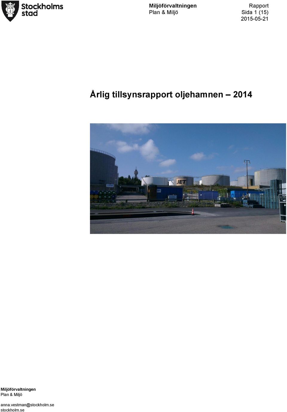 tillsynsrapport oljehamnen 2014