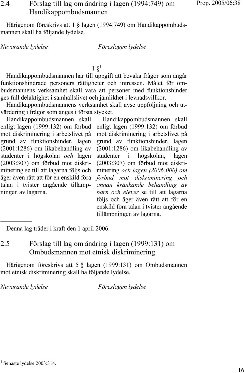 Målet för ombudsmannens verksamhet skall vara att personer med funktionshinder ges full delaktighet i samhällslivet och jämlikhet i levnadsvillkor.