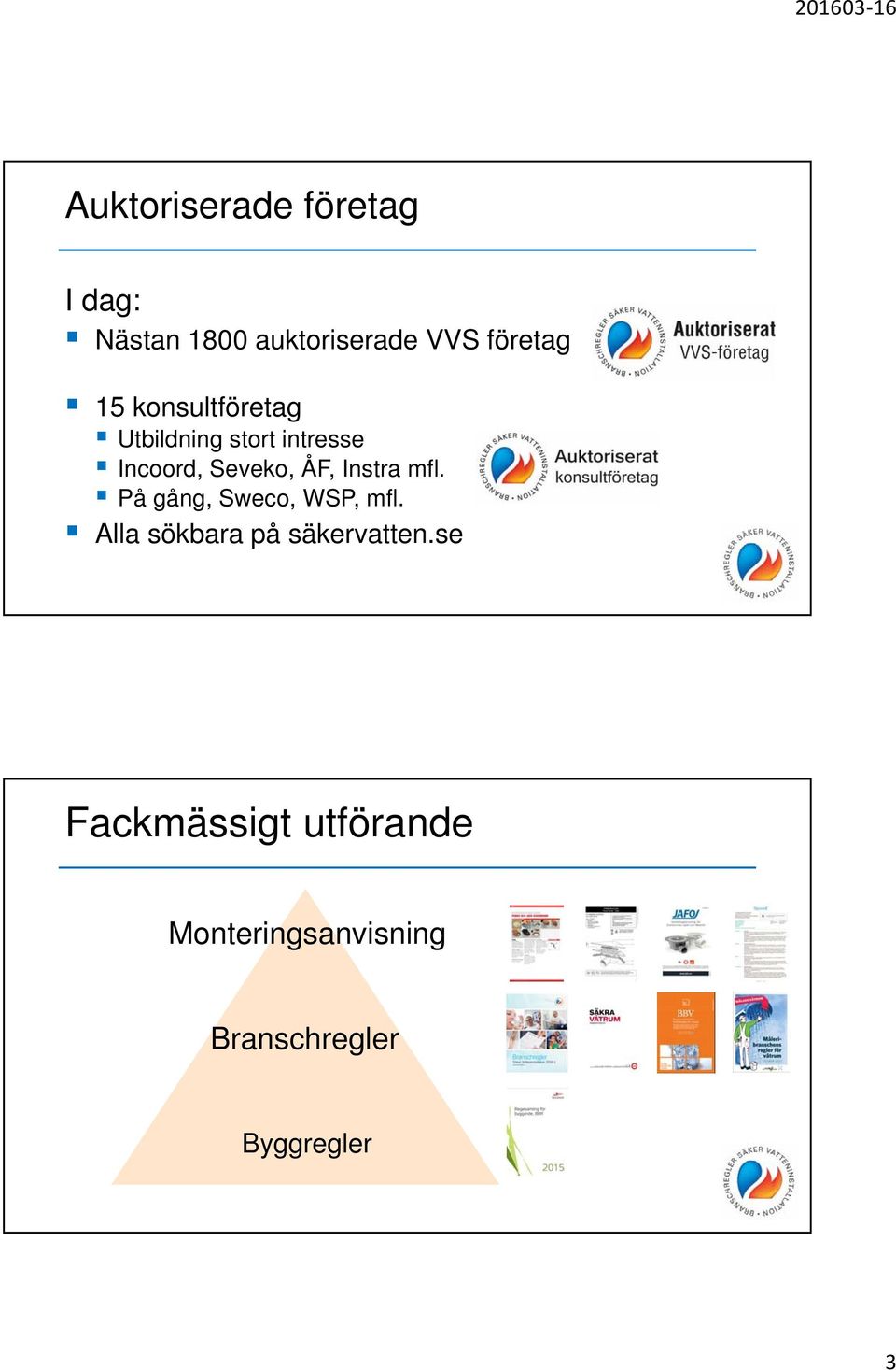 Instra mfl. På gång, Sweco, WSP, mfl. Alla sökbara på säkervatten.