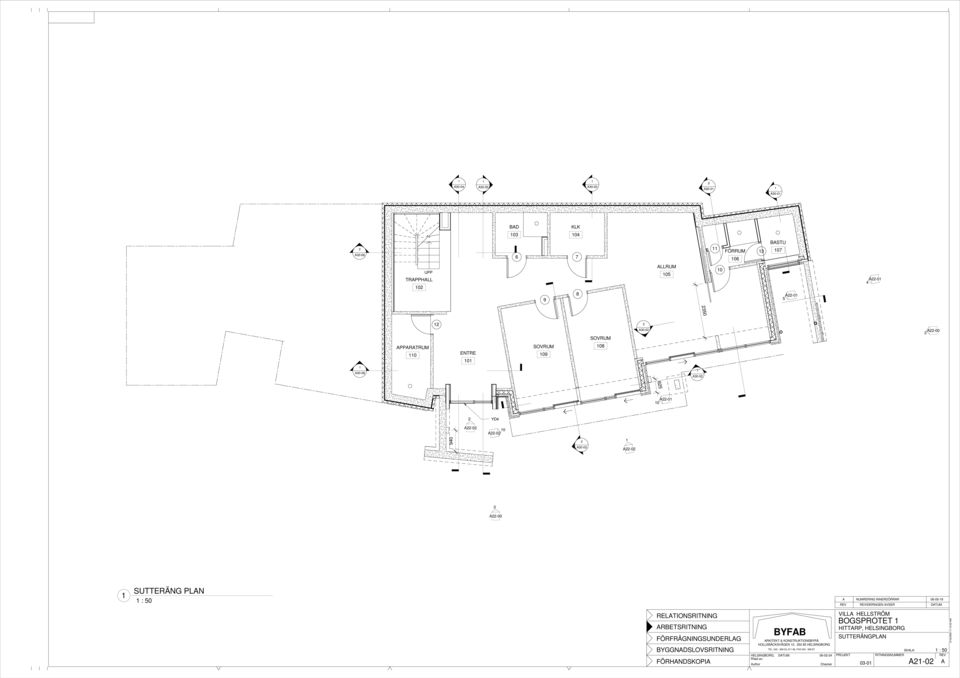 FÖRFRÅGNINGSUNDERLAG BYGGNADSLOVSRITNING FÖRHANDSKOPIA BYFAB ARKITEKT & KONSTRUKTIONSBYRÅ HOLLEBÄCKSVÄGEN 0, 8 HELSINGBORG TEL.