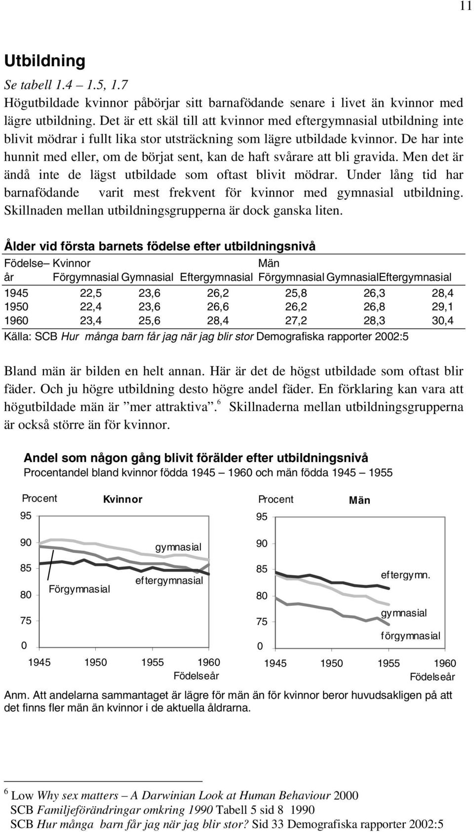 De har inte hunnit med eller, om de börjat sent, kan de haft svårare att bli gravida. Men det är ändå inte de lägst utbildade som oftast blivit mödrar.