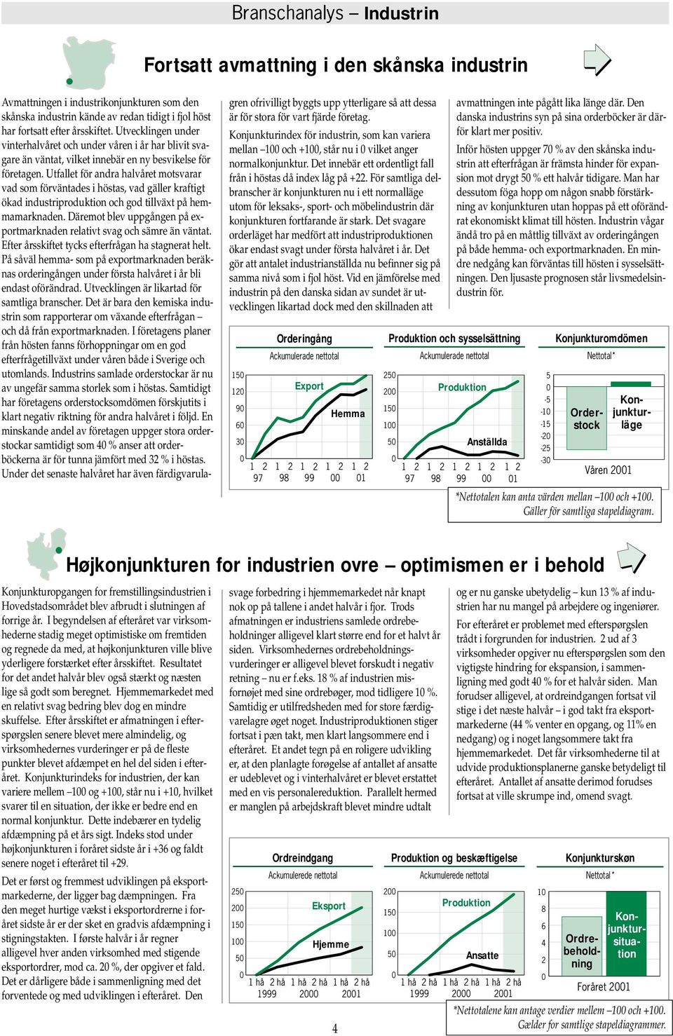 Utfallet för andra halvåret motsvarar vad som förväntades i höstas, vad gäller kraftigt ökad industriproduktion och god tillväxt på hemmamarknaden.