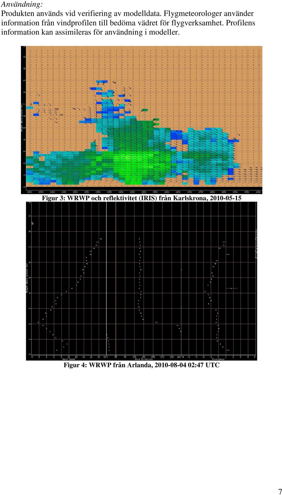 flygverksamhet. Profilens information kan assimileras för användning i modeller.