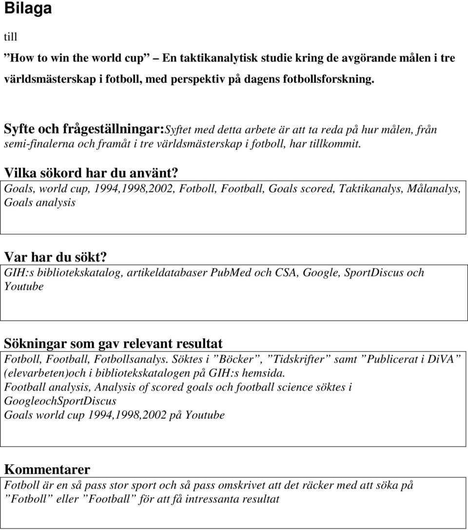 Goals, world cup, 1994,1998,2002, Fotboll, Football, Goals scored, Taktikanalys, Målanalys, Goals analysis Var har du sökt?