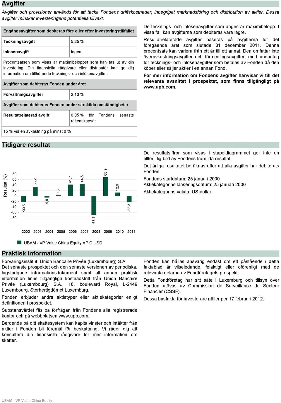 Din finansiella rådgivare eller distributör kan ge dig information om tillhörande tecknings- och inlösenavgifter.